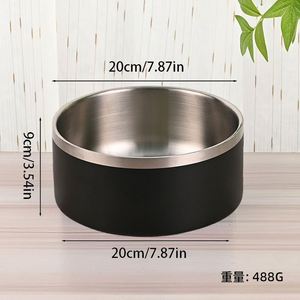 Bol à eau pour chien en acier inoxydable de grande capacité 64 oz, intérieur lisse et sans couture, sans résidus de nourriture - Product Image 5