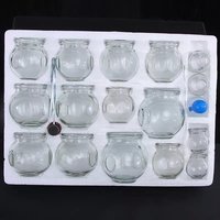 Ventouses de massage médical Gansu Hijama – Kit de thérapie par ventouses en verre transparent avec corps en bois, certifié CE, 5 ensembles pour la ventouse