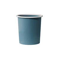 Corbeille à déchets en plastique en gros d'usine, poubelle ronde à ouverture supérieure en PP vierge, plusieurs tailles, plusieurs couleurs, pour bureau et maison, logo personnalisé