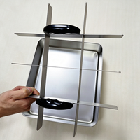 Ensemble de cuisson Tiramisu en acier inoxydable avec séparateur 9/12 grilles + moule rectangulaire, réutilisable pour cheesecake et mousse, idéal pour boulangerie et café