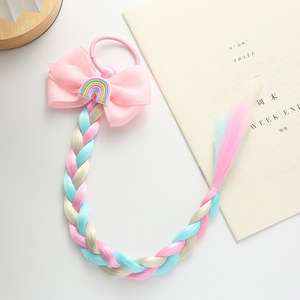 CN treccia parrucca per <span class=keywords><strong>capelli</strong></span> da bambina con coda di cavallo per <span class=keywords><strong>capelli</strong></span> a coda di cavallo unicorno sirena principessa <span class=keywords><strong>Extension</strong></span> per <span class=keywords><strong>capelli</strong></span> - Product Image 4