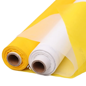 Tela de malla de serigrafía de poliéster blanco amarillo 80-300 tela de perno de malla con forma de agujero cuadrado para aplicaciones de filtro - Product Image 1