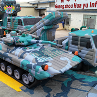 Décoy gonflable en PVC imperméable camouflage numérique en forme de missile, fusée ou char pour décorations d'événements et fêtes