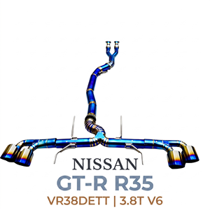 ระบบท่อไอเสียแบบตรง Vortex Blue Burnt Titanium ขนาด 102 มม. สำหรับ Nissan GT-R R35 VR38DETT 3.8T V6 ชุดแต่งเพิ่มสมรรถนะแบบติดตั้งได้โดยตรง - Product Image 1