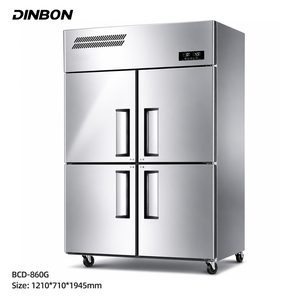 Réfrigérateur-congélateur commercial haute capacité en acier inoxydable, refroidissement direct, vertical, pour cuisine professionnelle - Product Image 2