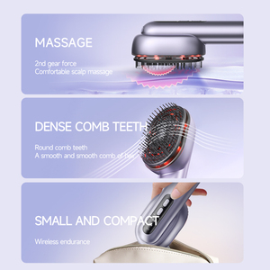 <span class=keywords><strong>Cepillo</strong></span> Vibrador para Masaje <span class=keywords><strong>del</strong></span> Cuero Cabelludo con Función de Pulverización de Iones Negativos para el Crecimiento <span class=keywords><strong>del</strong></span> <span class=keywords><strong>Cabello</strong></span>, Funciona con Batería - Bestfortune BH304 - Product Image 4
