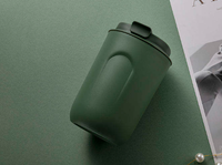 Tasse à café miniature personnalisée avec logo, en acier inoxydable, pour le voyage et le bureau, avec couvercle