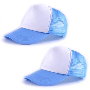 Frete Grátis Sublimation Blanks Transferência Térmica Porta personalizada Alta qualidade Baseball Mesh Print logo Foam Baseball Hat