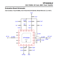 Amplificateur de puissance IC 1200-1700MHz 6W GaAs MMIC YP163038-H d'amplificateur de puissance