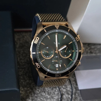 Montre à quartz multifonctionnelle Turck pour homme, 43 mm, chronographe, résistante à l'eau jusqu'à 50 m, design simple, aiguilles classiques, acier inoxydable