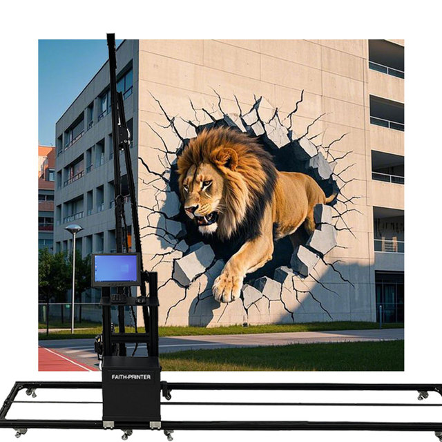 Faith Indoor Outdoor CMYK+W UV Ink 3d Wall Printer Painting Machine Wall Printing Machine Price Vertical Wall Printer