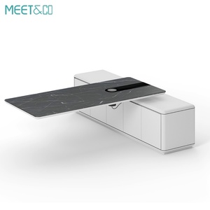 Meubles de bureau modernes, table de bureau en forme de L, bureau de direction, designs de meubles de bureau de luxe, bureau pour manager, patron, PDG - Product Image 4