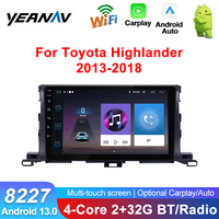 HC8227 Lecteur radio Android 9 pouces, écran tactile multimédia, lecteur vidéo de voiture, GPS intégré pour Toyota Corolla Highlander