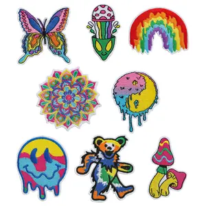 Cartoon Embroidery Cloth Stick Fashion Clothes Accessories Ironing Back Glue Funny Graffiti Patch