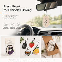 SHINY Désodorisant de voiture personnalisé en forme d'anime, en carton de pâte vierge parfumé, double face, écologique, pour la vente au détail
