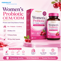 Probiotiques pour femmes en marque privée pour la santé vaginale et intestinale |   RC-14 GR-1 Formule 10-800B CFU/g Soutien de l'équilibre du pH OEM/ODM GMP