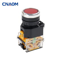 LA38-11BN 22mm interrupteur à bouton-poussoir momentané réinitialisation automatique et verrouillage automatique 1NO 1NC interrupteur à bouton-poussoir à tête plate