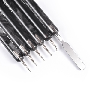 Pinceau à ongles en acrylique KADS Kolinsky Sable, double embout, stylo pour nail art, extension d'ongles en cristal, outil de sculpture 3D pour manucure - Product Image 4