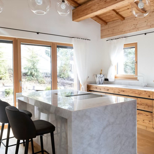 Prezzo all'ingrosso lastra di marmo mattonelle di età glaciale bianco naturale pietra di lusso per tavolo controsoffitto - Product Image 4