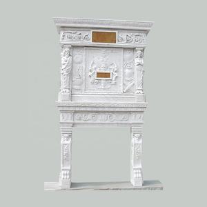 Porte-manteau en marbre, étagère pour foyer, granit Double marron - Product Image 2