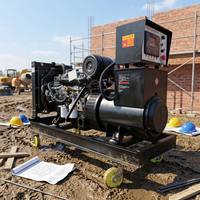 Générateur diesel portable à châssis ouvert 25 kVA 20 kW 400 V, moteur Yuchai, démarrage automatique ATS, refroidissement par eau, pour usage industriel et commercial