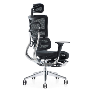 Reposabrazos 3D multifuncional moderno, silla ergonómica de malla con respaldo alto, silla ajustable para jugadores con reposapiés - Product Image 4