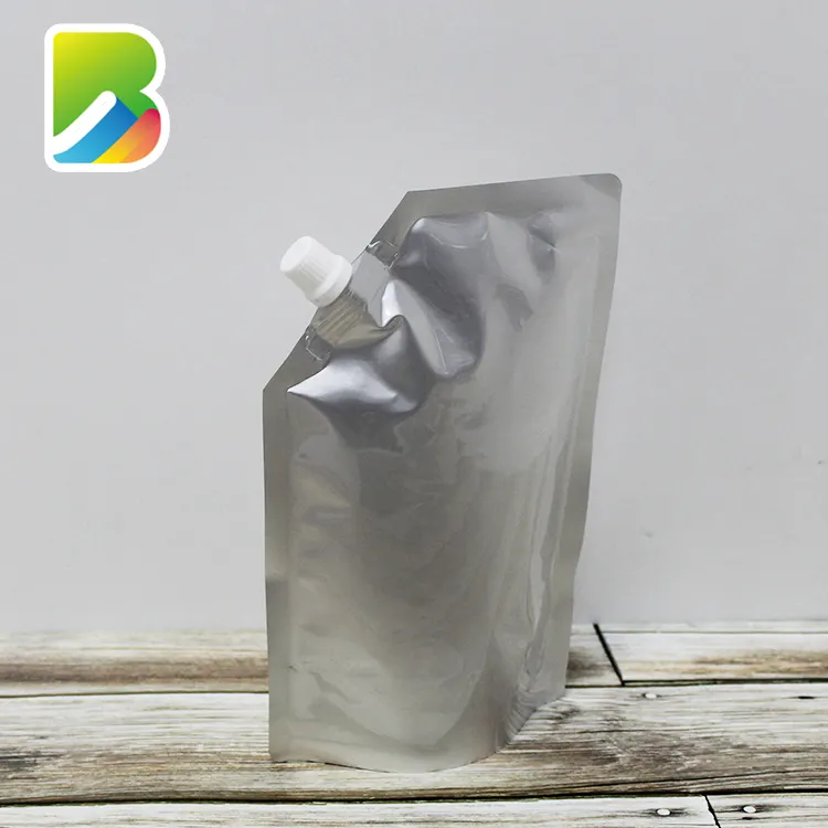 플라스틱 알루미늄 배우자 포도주 부대는 음료 포장 부대 음료 패킹 로고 인쇄 제조자 식사 주둥이 주머니를 위로 서 있습니다