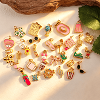 Breloques en émail en acier inoxydable, série Cœur Amour, pendentifs mignons pour lunettes, bikinis, vêtements, chapeaux, tasses, appareils photo, jouets