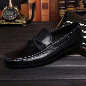 Zapatos planos de cuero genuino de alta calidad con punta redonda, estilo elegante y zapatos formales clásicos de cuero genuino. - Product Image 2