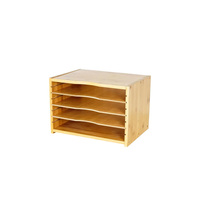 Estante de Almacenamiento de Bambú de Cuatro Niveles Personalizado, Estilo Cajonera, Adecuado para Archivos de Escritorio, Condimentos de Cocina y Clasificación de Cosméticos