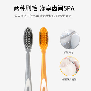 Cepillo de Dientes Banner, Dorado y Plateado, Doble Limpieza, Cerdas Suaves, Manual, para Adultos - Product Image 2