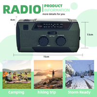 Equipo de Supervivencia para Campismo y Senderismo al Aire Libre, Linterna con Alarma SOS, Banco de Energía de 5000 mAh, Radio Solar de Emergencia Portátil