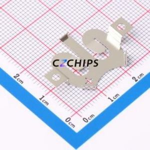 MY-2032-32-J-R Button & Strip Battery Connector SMD Connector Battery Clip CR2032 Phosphor Bronze Nickel - Product Image 1