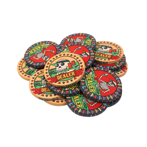 Phòng Poker phụ kiện sòng bạc thương hiệu tùy chỉnh gốm sang trọng keramik nút đại lý Poker 52mm đại lý lớn - Product Image 4