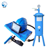 Pas encore d'avis Casque de sablage avec tube de refroidissement d'air et purificateur d'air respiratoire