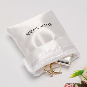 Emballage cadeau luxueux personnalisé en soie satinée avec cordon de serrage pour bijoux - Product Image 5