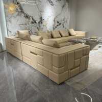 Villa Modernes Luxus Design Modulare Sofa garnitur Wohnzimmer Stoff Leders ofa