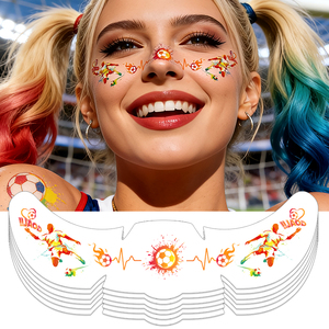 Adesivi per Tatuaggi Temporanei a Tema Calcio, Motivi per il Corpo Personalizzabili - Product Image 6