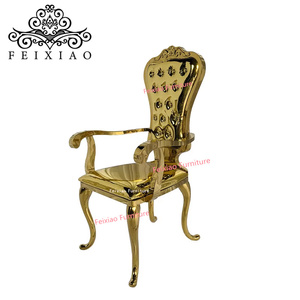 Economici per festa di nozze in oro classico <span class=keywords><strong>barocco</strong></span> regina trono <span class=keywords><strong>sedia</strong></span> - Product Image 5