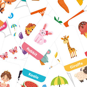 Boîte de cartes flash d'apprentissage précoce transfrontalière pour enfants de 2 ans : apprenez l'<span class=keywords><strong>anglais</strong></span> avec des cartes cognitives sur les lettres et formes de dessins animés - Product Image 5