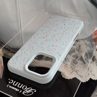 Luxe Bleu Rose Ins Style Flexible Souple TPU Antichoc Housse de Téléphone Portable pour iPhone 17 16 15 14 13 12 11 Pro Max Plus
