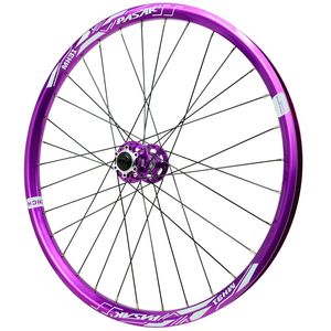 Bộ bánh xe đạp leo núi MTB 24 inch màu TÍM, kiểu AM Enduro DH, moay-ơ rộng 25mm, trục xuyên 142mm, trục nhanh 135mm, 6 chấu, nan hoa nhôm G3, tương thích HG MS XD - Product Image 2