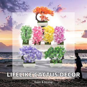 <span class=keywords><strong>Cactus</strong></span> de Plástico, Flores Suculentas Realistas, Mini Plantas en Maceta, Rosas de Alta Calidad, Decoración para Bodas, Hogar, Oficina, Interiores y Exteriores - Product Image 2