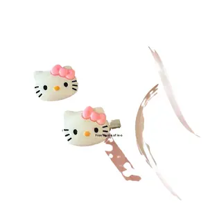 Style japonais véritable <span class=keywords><strong>pince</strong></span> à frange latérale pour femmes élégant <span class=keywords><strong>Hello</strong></span> <span class=keywords><strong>Kitty</strong></span> bec de canard épingle à <span class=keywords><strong>cheveux</strong></span> doux chat <span class=keywords><strong>pince</strong></span> en acétate mignon authentique - Product Image 6