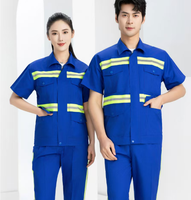 Chemise de travail unisexe à manches courtes, style classique, personnalisable, en polyester respirant, haute visibilité, uniforme de garde