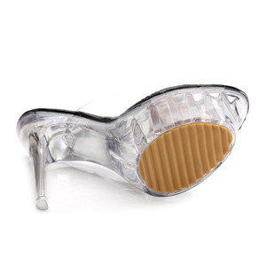 スティレット女性プラットフォームハイヒールサンダル用フェチセクシー透明 - Product Image 6