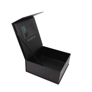Boîte à fleurs vidéo avec écran HD de 7 pouces, couleur marbre noir, boîtes cadeaux, boîte vidéo pliable pour mariage, fête - Product Image 6