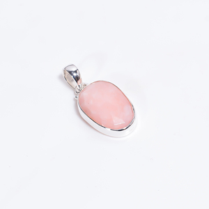 Joyería colgante de piedras preciosas de moda para niñas de Plata de Ley 925, joyería colgante hecha a mano de piedras preciosas de morganita, joyería de plata fina - Product Image 6