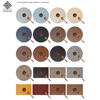 Napperon de table antidérapant en PVC gaufré réutilisable, effet cuir, avec coussinet en vinyle grainé pour usage domestique - Vente en gros