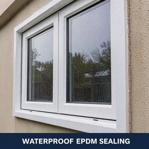 Fenêtre à battant moderne en <span class=keywords><strong>PVC</strong></span> sur mesure, <span class=keywords><strong>double</strong></span> <span class=keywords><strong>vitrage</strong></span>, à rupture de pont thermique, insonorisée, blanche, pour salle de bain, <span class=keywords><strong>prix</strong></span> usine fournisseur - Product Image 4